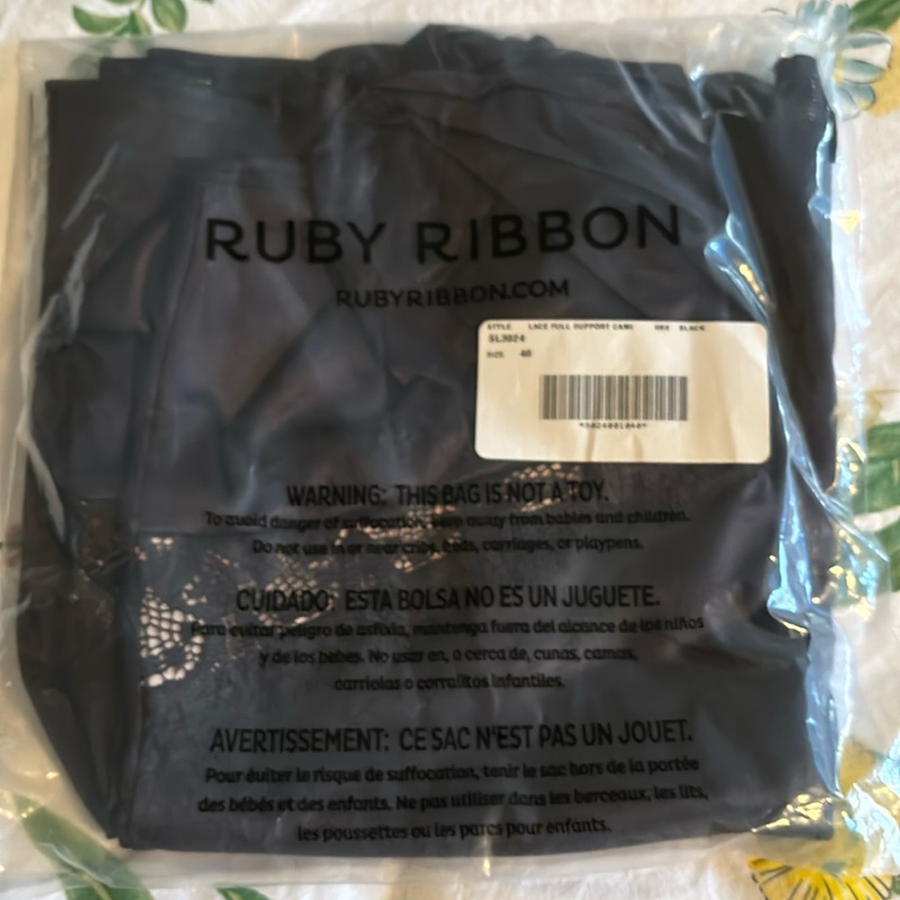 Ruby Ribbon size 40 Lace Full Support Cami